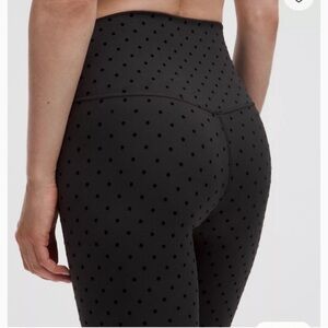 lululemon Align High-Rise Pant 25" Flocked polka dot . Size 8 NWT